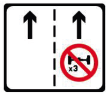 Thumbnail image of RUS 047 Prohibited Axles in Right Hand Lane