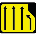 W 093R Lane Loss on Right (4 to 3 Lanes)