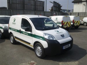 Image of a Surrey Countil Council Fleet Vehicle with Rennicks Nikkalite® Livery